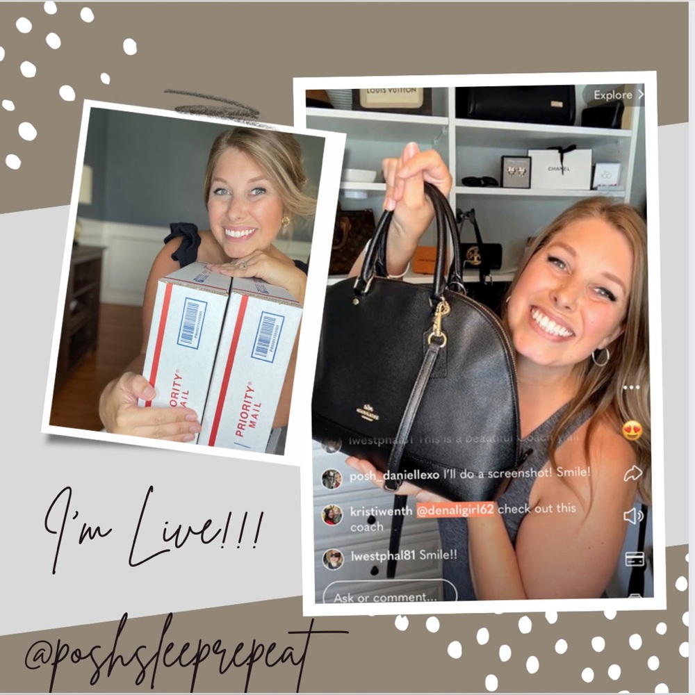 @Poshsleeprepeat is Live-handbags & accesories❤️ Friday mornings at 9 am EST❤️ - Picture 2 of 2